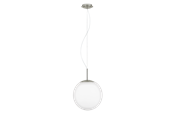 Lamper - EGLO PIEDALE PRO PENDEL GLASS E27 L2000 Ø300 HVIT - 63268