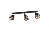 Lamper - EGLO CARTON 7 SPOTSKINNE 3XE27 SORT/ANTIKKOBBER - 43717