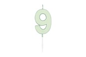 Leketøy - Globos Cake candle 4.5cm Pastel Mint no. 9 - 1199