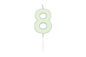 Leketøy - Globos Cake candle 4.5cm Pastel Mint no. 8 - 1198