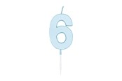 Leketøy - Globos Cake candle 4.5cm Pastel Blue no. 6 - 1186