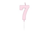 Leketøy - Globos Cake candle 4.5cm Pastel Pink no. 7 - 1117