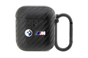 Mobil - Andre tilbehør - BMW BMA2WMPUCA2 AirPods 1/2 cover black/black Carbon Double Metal Logo - 3666339123826