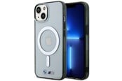 Mobil - Deksel og etui - BMW BMHMP14SHCRS iPhone 14 6.1" case transparent hardcase Silver Ring MagSafe - 3666339122348