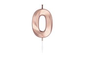 Leketøy - Globos Cake Candle 6cm Metallic Rose Gold no. 0 - 1030
