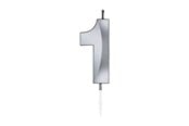 Leketøy - Globos Cake Candle 6cm Metallic Silver no.1 - 1021