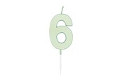 Leketøy - Globos Cake candle 4.5cm Pastel Mint no. 6 - 1196