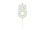 Leketøy - Globos Cake candle 4.5cm Pastel Mint no. 5 - 1195