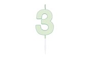 Leketøy - Globos Cake candle 4.5cm Pastel Mint no. 3 - 1193