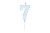 Leketøy - Globos Cake candle 4.5cm Pastel Blue no. 7 - 1187