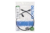 Nettverkskabel - Deltaco patch cable - 0.5 m - black - Svart - TP-605S-SLIM