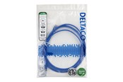 Nettverkskabel - Deltaco patch cable - 2 m - blue - Blå - TP-62B-SLIM