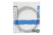 Nettverkskabel - Deltaco patch cable - 5 m - grey - Grå - TP-65-SLIM