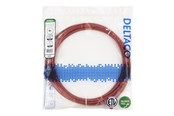Nettverkskabel - Deltaco patch cable - 5 m - red - Rød - TP-65R-SLIM