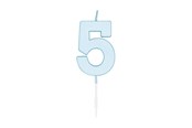 Leketøy - Globos Cake candle 4.5cm Pastel Blue no. 5 - 1185