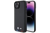 Mobil - Deksel og etui - BMW BMHCP15M22PTDK iPhone 15 Plus 6.7" black/black Leather Stamp Tricolor - 3666339143350