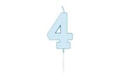 Leketøy - Globos Cake candle 4.5cm Pastel Blue no. 4 - 1184