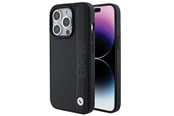 Mobil - Deksel og etui - BMW Leather Textured & Stripe case for iPhone 15 Pro - black - 3666339142803