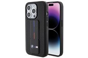Mobil - Deksel og etui - BMW Grip Stand Smooth & Perforated case for iPhone 15 Pro - black - 3666339204587
