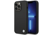 Mobil - Deksel og etui - BMW Silicone Metal Logo iPhone 15 Pro Max Case - Black - 3666339200107