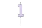 Leketøy - Globos Cake candle 4.5cm Pastel Lilac no. 1 - 1211