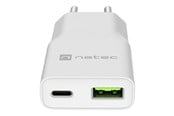 Mobil - Adaptere og ladere - Natec Ribera power adapter - GaN slim - USB USB-C - 20 watt - NUC-2376