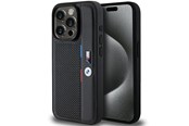 Mobil - Deksel og etui - BMW Perforated Tricolor Line case for iPhone 15 Pro - black - 3666339234713