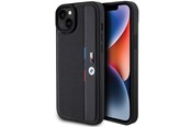 Mobil - Deksel og etui - BMW Perforated Tricolor Line case for iPhone 15 Plus / 14 Plus - black - 3666339234706