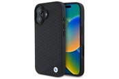 Mobil - Deksel og etui - BMW Sign Leather Diamond Metal Logo MagSafe iPhone 16 Case - Black - 3666339323202