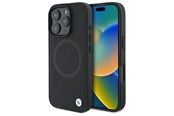 Mobil - Deksel og etui - BMW Sign Leather Half Textured And Circle MagSafe case for iPhone 16 Pro Max - black - 3666339323431