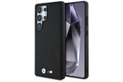 Mobil - Deksel og etui - BMW Leather Carbon MagSafe Case for Samsung Galaxy S25 Ultra - Black - 3666339441791