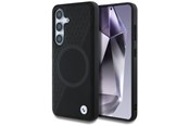 Mobil - Deksel og etui - BMW Leather Half Textured MagSafe Case for Samsung Galaxy S25 - Black - 3666339448776