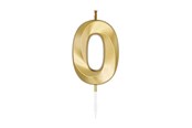 Leketøy - Globos Cake Candle 6cm Metallic Gold no. 0 - 1010