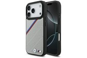 Mobil - Deksel og etui - BMW M Tricolor Metal Logo MagSafe Case for iPhone 17 Pro - Gray - 3666339480387