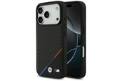 Mobil - Deksel og etui - BMW M Carbon Tricolor Line MagSafe Case for iPhone 17 Pro - Black - 3666339558932