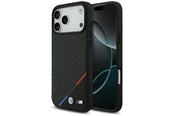 Mobil - Deksel og etui - BMW M Carbon Tricolor Line MagSafe Case for iPhone 17 Pro Max - Black - 3666339558949