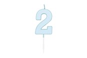 Leketøy - Globos Cake candle 4.5cm Pastel Blue no. 2 - 1182