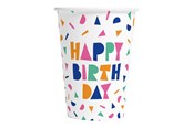 Leketøy - Globos Happy Birthday Paper Cups 210ml - 8 pcs. - 7179