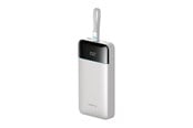 Nødlader - CUKTECH LPB252N 120W 25000mAh Powerbank with Built-in USB-C Cable - White - 25000 mAh - LPB252N white