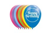 Leketøy - Globos Balloons Happy Birthday Mix Colors 30cm 8 pcs. - 1129001