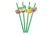 Leketøy - Globos Paper Straws Fruit Aloha - 6 pcs. - 9345