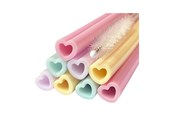 Leketøy - Globos Reusable Silicone Straws Watercolors Hearts - 8 pcs. - 4488