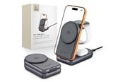 Mobil - Adaptere og ladere - Tech-Protect A53 3in1 MagSafe 25W QI2.2 Wireless Charger - Dark Gray - 5906302323890