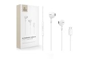 Hodetelefoner - Tech-Protect Ultraboost Core G4 USB-C Wired Headphones - White - 5906302324279