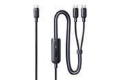 USB - Baseus Flash 4 140W 2in1 USB-C to USB-C + USB-C Cable 1.5 m - Black - E0426X00