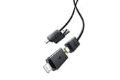 USB - Baseus Versatile 60W USB-C - USB-C Cable with USB-A and Lightning Adapters 0.6 m - Black - P10383000121-00