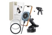 Mobil - Andre tilbehør - Tech-Protect V20 MagSafe Car Holder for Windshield/Air Vent/Dashboard 25W QI2.2 - Black - 5906302392995