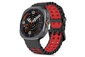 Smartklokke - Tilbehør - Tech-Protect Iconband Pro for Samsung Galaxy Watch Ultra/Ultra2 47mm - Black and Red - 5906302325887
