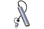 USB-hub - Baseus UltraJoy Series USB-A/USB-C hub 4xUSB-A 3.1 1xUSB-C 5V - gray USB-hub - B0005280B811-15