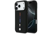 Mobil - Deksel og etui - BMW M Silicon Tricolor Line MagSafe Case for iPhone 17 Pro - Black - 3666339484866